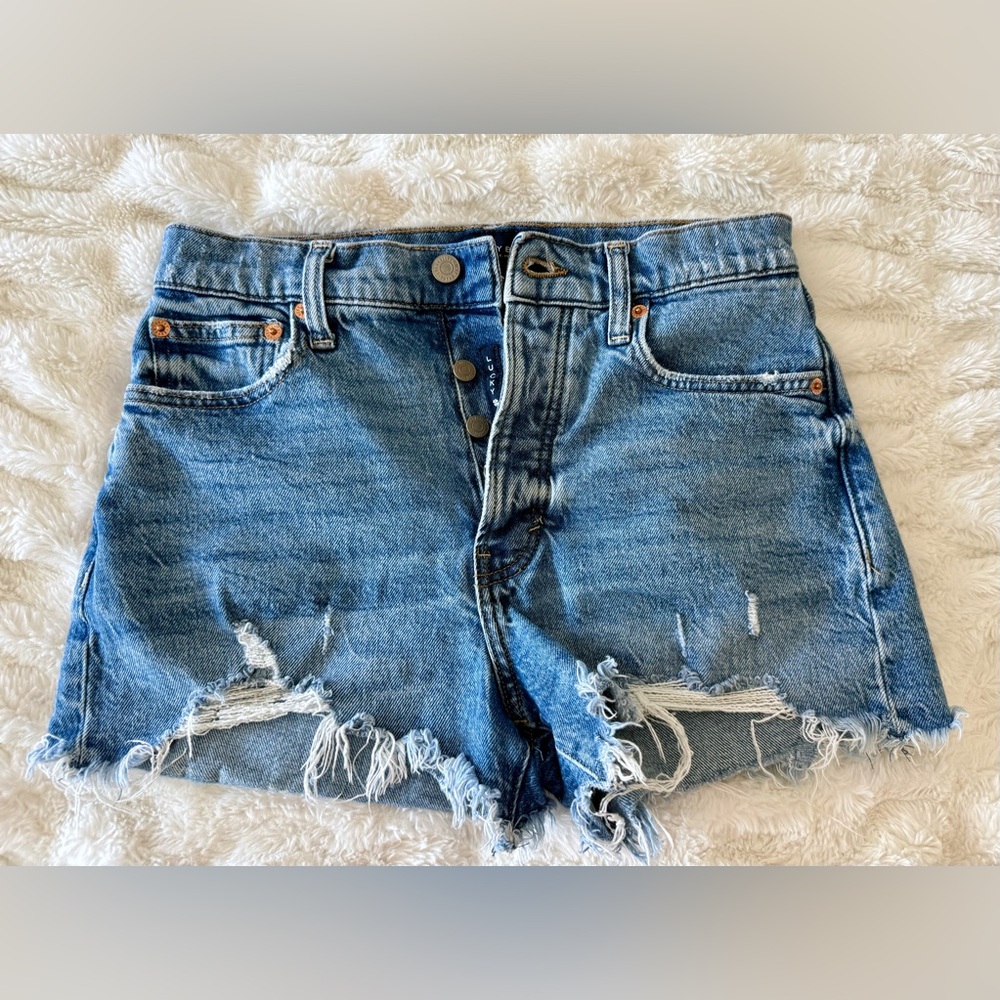 Lucky Brand Mom High Rise Denim Shorts